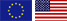 米国ヨーロッパ国旗